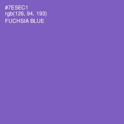 #7E5EC1 - Fuchsia Blue Color Image